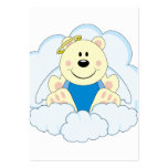 Cutelyn Baby Boy Angel Polar Bear On Clouds business cards