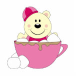 Cutelyn Baby Girl Snow Polar Bear Mug photo sculptures