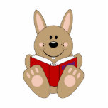 Cutelyn Brown Reading Bunny photo sculptures
