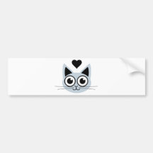 Cutest Blue Cat Bumper Stickers