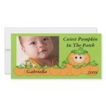 Cutest Pumpkin Kids Halloween Photo Card photo cards