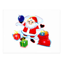 Cutesy Sant and gifts Post Card