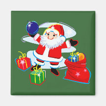 Cutesy Sant and gifts Refrigerator Magnets