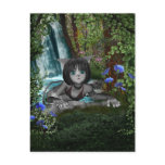 Cutie Anime Kitten Waterfalls 1 postcards