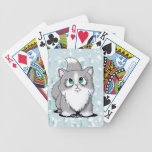 Cutie Face Grey Kitty Playing Cards