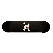Cutie skull girl skateboard decks