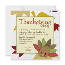 Cutie Turkey Personalised Invites
