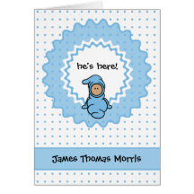 Cutietoots Announcement,  Easy to personalise Card