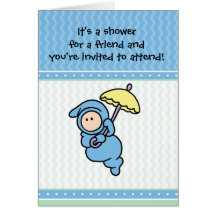 Cutietoots Baby Shower Invitation Greeting Cards
