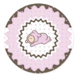 Cutietoots Contemporary Sticker-pink and brown