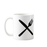 cutlery fork and knife crossed mugs