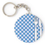 Cutlery on Table Cloth keychains