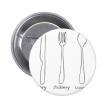Cutlery Pinback Buttons