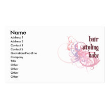 Cutting Hair Babe Business Card Template