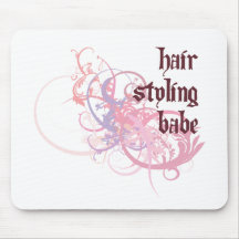Cutting Hair Babe Mouse Mats