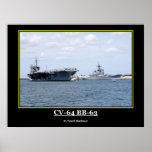 CV 64 & BB 63 at Pearl Harbour Print