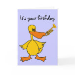 CW- Horn Blowing Duck Birthday Card