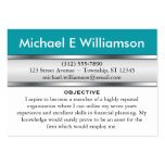 Cyan Header RESUME Business Cards business cards