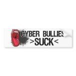 Cyber Bullies Suck Bumper Sticker bumper stickers