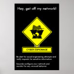 Cyber Espionage Security Awareness Poster posters