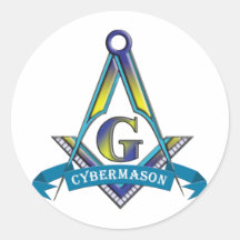 CYBERMASONS ROUND STICKER