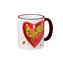 cyborg heart coffee mugs