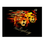 Cycle like a lion on Fire Plano Texas Cycling Post Cards