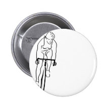 Cycle Woman Pinback Button