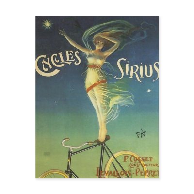 Cycles Sirius Bicycle Post Card by vintagetreasurechest