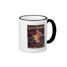 Cycles Tnomed "The Cowboy" Vintage French Bike Ad Mug