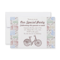 Cycling Aarhus, 3.5x5 customisable invitations