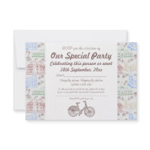 Cycling Aarhus, 3.5x5 customisable RSVP Personalised Invites