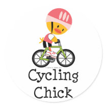 Cycling Chick Stickers