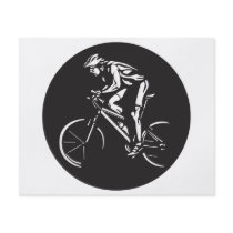 cycling clycer inverse silhouette flyer design