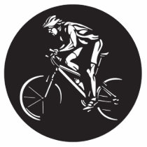 cycling clycer inverse silhouette photo sculptures