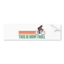 Cycling (female) bumper sticker