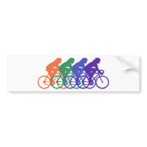 Cycling (female) bumper stickers