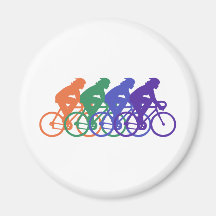 Cycling (female) refrigerator magnets
