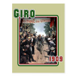 Cycling Giro 1909 Italy flag Retro Vintage Art Postcard