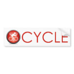 Cycling Icon Bumpersticker