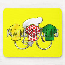 Cycling Jerseys Yellow Green and Red Polka Dot Mousepads