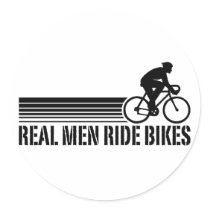 Cycling (male) round sticker