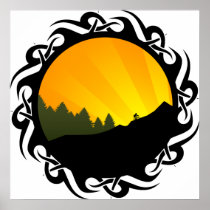 cycling : mountain rayz : print