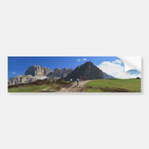 cycling on Dolomites Bumper Sticker