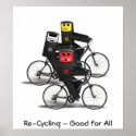 Cycling Recycle Bins posters