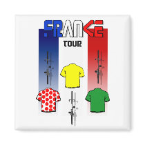 Cycling Touring France Refrigerator Magnet
