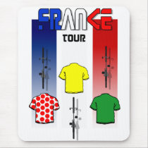 Cycling Touring France Mouse Mat