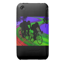 Cycling Trio on Ribbon Road iPhone 3 Case-Mate Cases