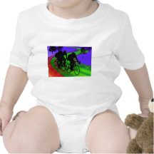 Cycling Trio on Ribbon Road Tshirts