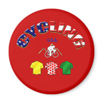 Cycling USA Cyclist Tees and Cycle Gifts Magnets